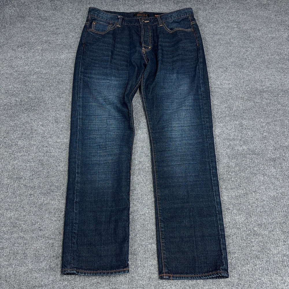 Vintage Ed Hardy Jeans Men 36x32 Embroidered Skull Crossbones Hearts Y2K - Picture 5 of 16